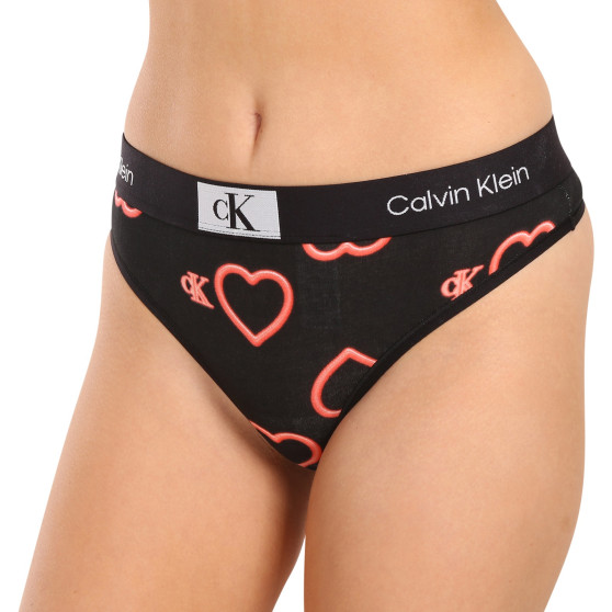 Dames string Calvin Klein zwart (QF7479E-H1R)