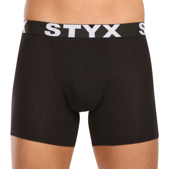 5PACK herenboxershort Styx lang sport elastisch zwart (5U9601)