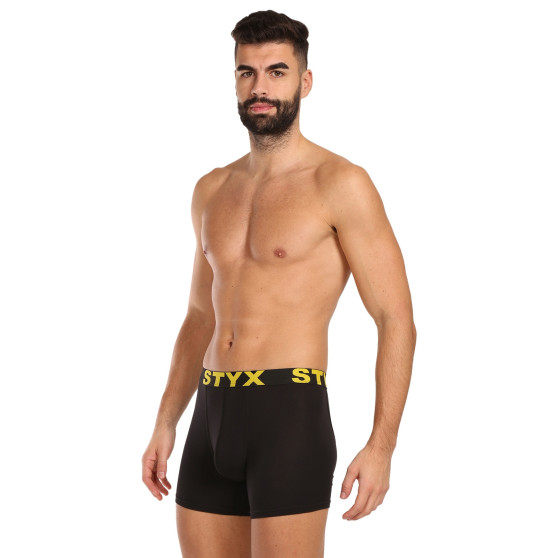 5PACK herenboxershort Styx lang sport elastisch zwart (5U9601)