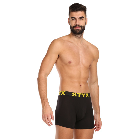 5PACK herenboxershort Styx lang sport elastisch zwart (5U9601)