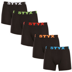 5PACK herenboxershort Styx lang sport elastisch zwart (5U9602)