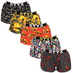 5PACK Damesboxershorts Styx art sport rubber veelkleurig (5T1182492)