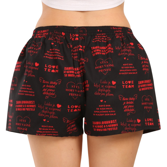 Damesboxershorts  Styx kunst klassieke rubber Valentijnsdag teksten (K1757)