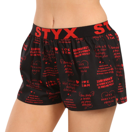 Damesboxershorts  Styx kunst sport rubber Valentijnsdag teksten (T1757)