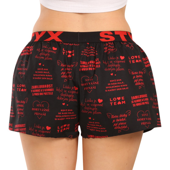 Damesboxershorts  Styx kunst sport rubber Valentijnsdag teksten (T1757)