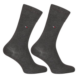 2PACK herensokken Tommy Hilfiger hoog grijs (371111 030)