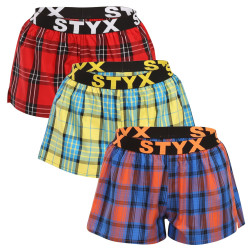 3PACK Damesboxershorts Styx sport elastisch meerkleurig (3T10236)