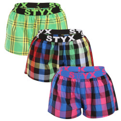 3PACK Damesboxershorts Styx sport elastisch meerkleurig (3T10812)