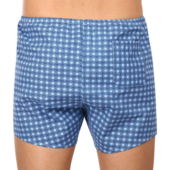 Klassieke Herenboxershorts Foltýn blauwe ruiten oversized (KN78)