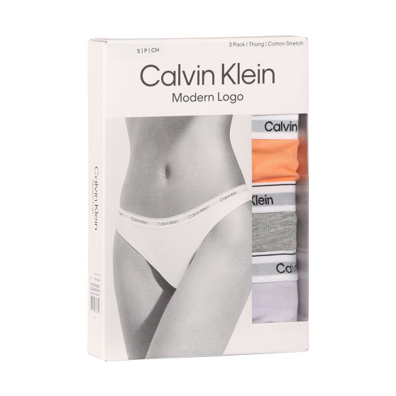 3PACK dames string Calvin Klein veelkleurig (QD5209E-NPA)