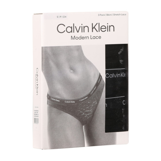 3PACK Dames slip Calvin Klein zwart (QD5069E-UB1)