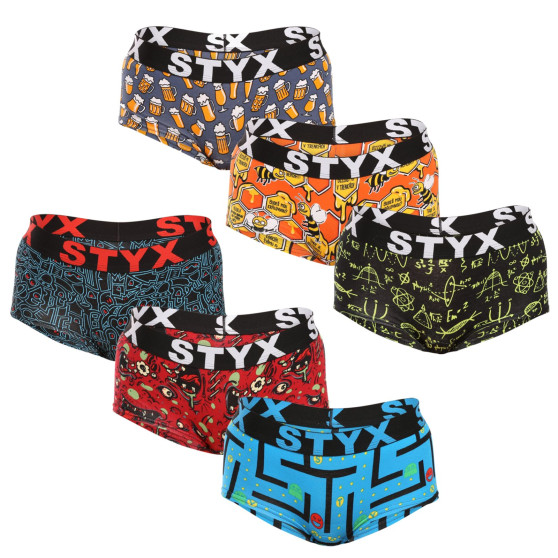 6PACK damesslip Styx kunst met been veelkleurig (6IN12697124)