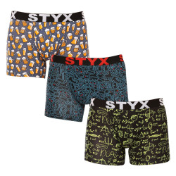 3PACK herenboxershort Styx lang kunst sport elastisch meerkleurig (3U12672/2)