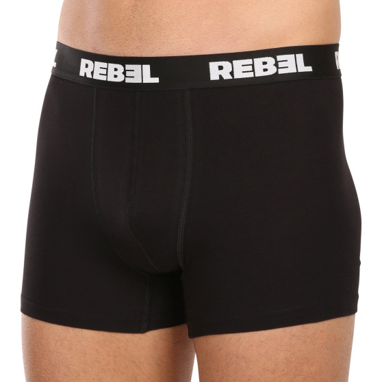 3PACK herenboxershort Nedeto Rebel zwart (3NBR001)