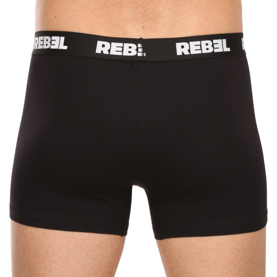 3PACK herenboxershort Nedeto Rebel zwart (3NBR001)