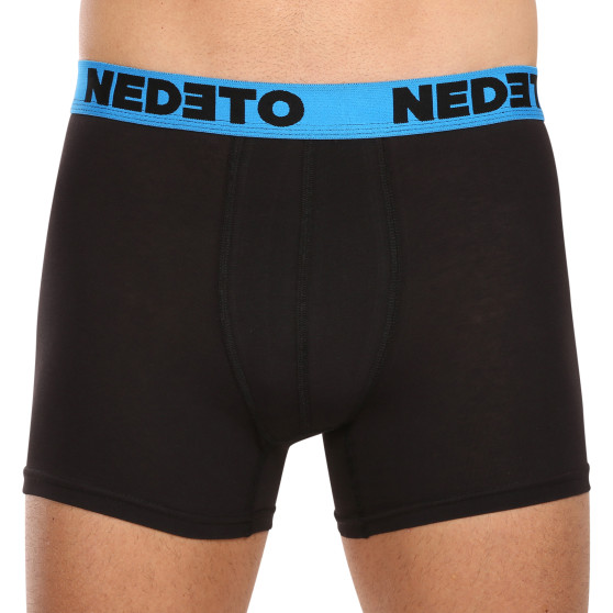 3PACK herenboxershort Nedeto zwart (3NB002)