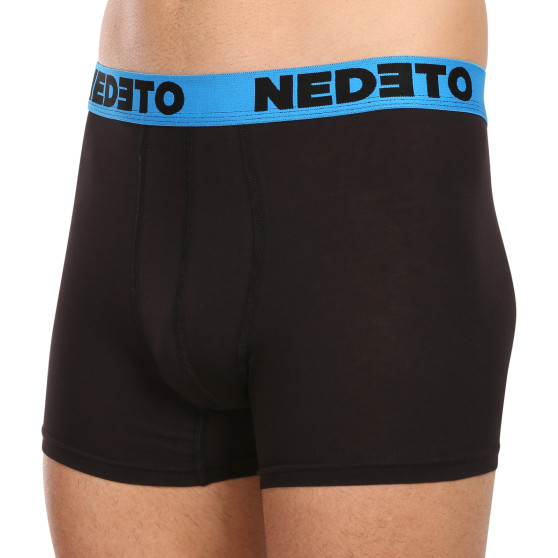 3PACK herenboxershort Nedeto zwart (3NB002)