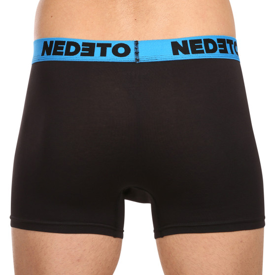 3PACK herenboxershort Nedeto zwart (3NB002)