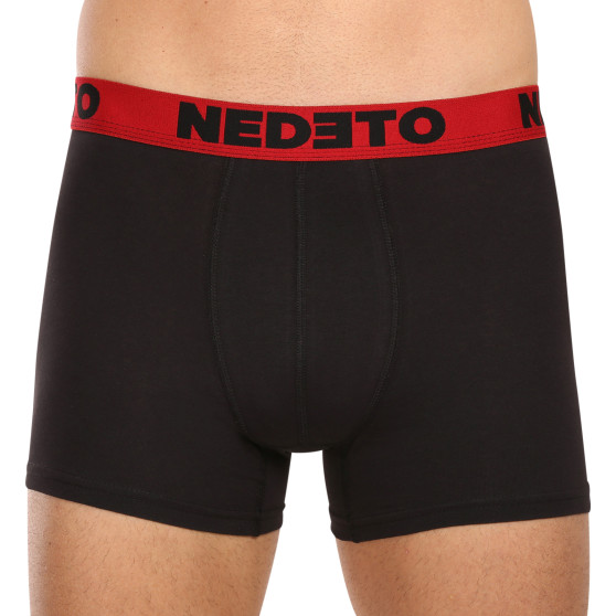 3PACK herenboxershort Nedeto zwart (3NB002)