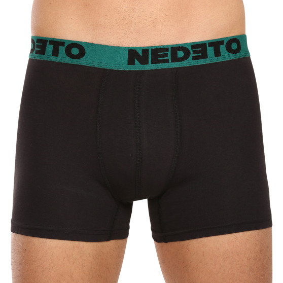 3PACK herenboxershort Nedeto zwart (3NB002)