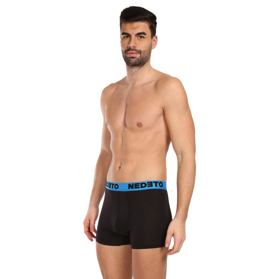 3PACK herenboxershort Nedeto zwart (3NB002)