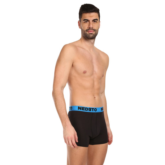 3PACK herenboxershort Nedeto zwart (3NB002)