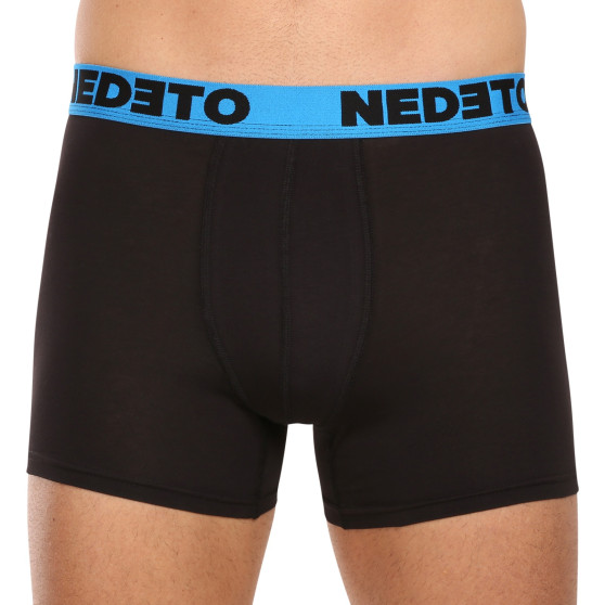 5PACK herenboxershort Nedeto zwart (5NB002b)