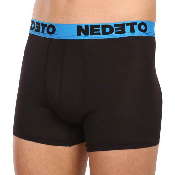 5PACK herenboxershort Nedeto zwart (5NB002b)