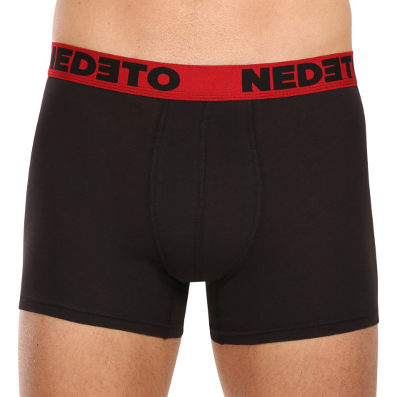 5PACK herenboxershort Nedeto zwart (5NB002b)