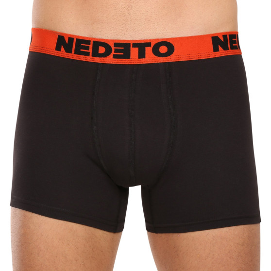 5PACK herenboxershort Nedeto zwart (5NB002b)