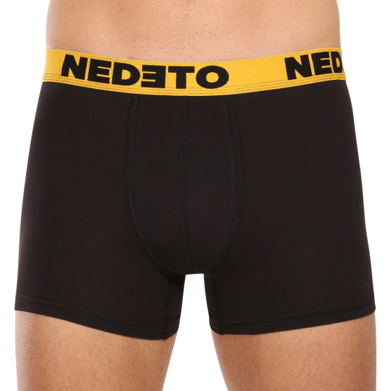 5PACK herenboxershort Nedeto zwart (5NB002b)