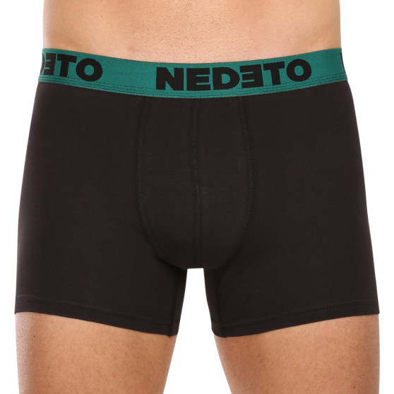 5PACK herenboxershort Nedeto zwart (5NB002b)