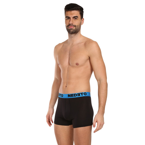 5PACK herenboxershort Nedeto zwart (5NB002b)