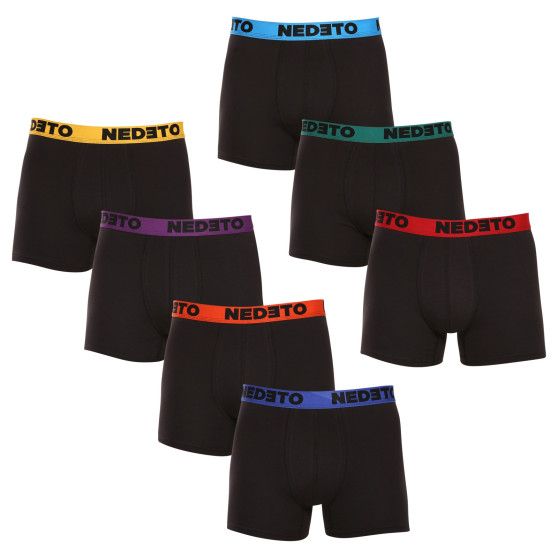 7PACK herenboxershort Nedeto zwart (7NB002b)