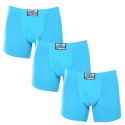 3PACK herenboxershort Styx lang classic rubber lichtblauw (3F1169)