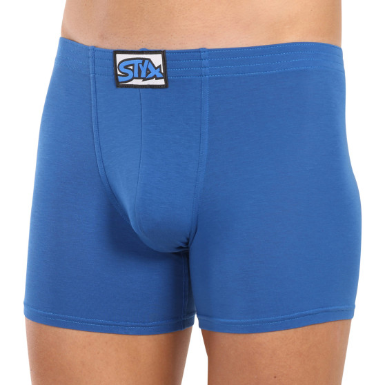 3PACK herenboxershort Styx lang klassiek elastisch blauw (3F1167)