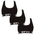 3PACK damesbeha Styx sport zwart (3IP0960)