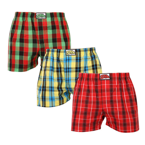 3PACK Herenboxershort Styx classic elastisch meerkleurig (3A093138)