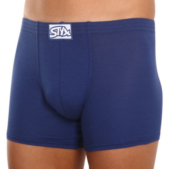 3PACK herenboxershort Styx lang klassiek elastisch donkerblauw (3F0968)