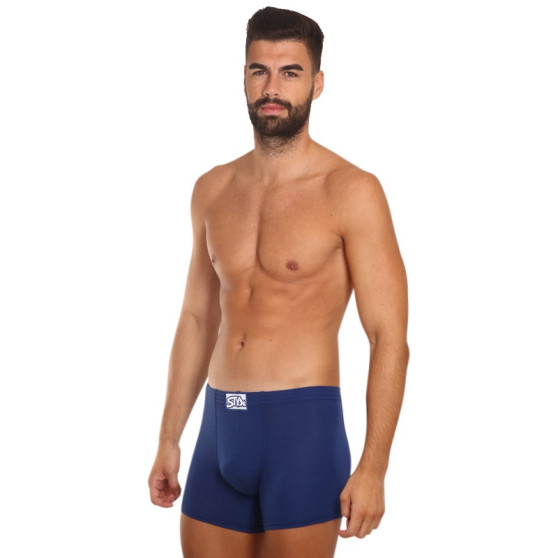 3PACK herenboxershort Styx lang klassiek elastisch donkerblauw (3F0968)