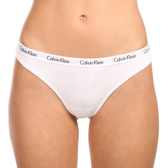 3PACK dames string Calvin Klein veelkleurig (QD3587E-WZB)