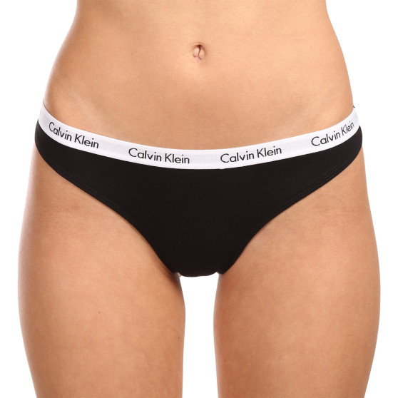 3PACK dames string Calvin Klein veelkleurig (QD3587E-WZB)