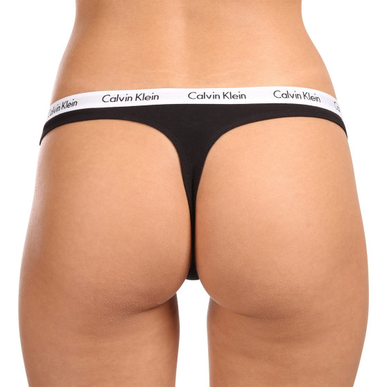 3PACK dames string Calvin Klein veelkleurig (QD3587E-WZB)