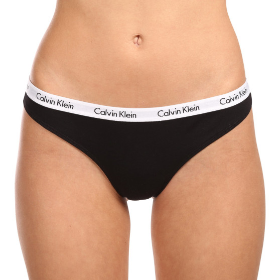 3PACK dames string Calvin Klein veelkleurig (QD3587E-WZB)