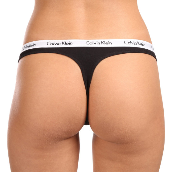 3PACK dames string Calvin Klein veelkleurig (QD3587E-WZB)