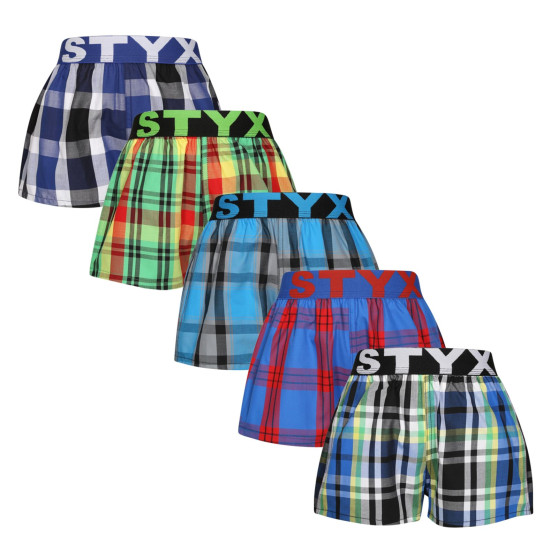 5PACK kindershort Styx sport elastisch veelkleurig (5BJ1167890)