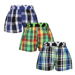 3PACK kindershort Styx sport elastisch veelkleurig (3BJ11789)