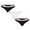 3PACK dames string Calvin Klein veelkleurig (QD3587E-WZB)