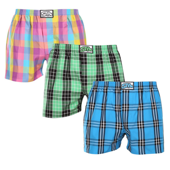 3PACK Herenboxershort Styx classic elastisch meerkleurig (3A102830)