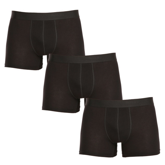 3PACK herenboxershort Nedeto oversized zwart (3NBX001)